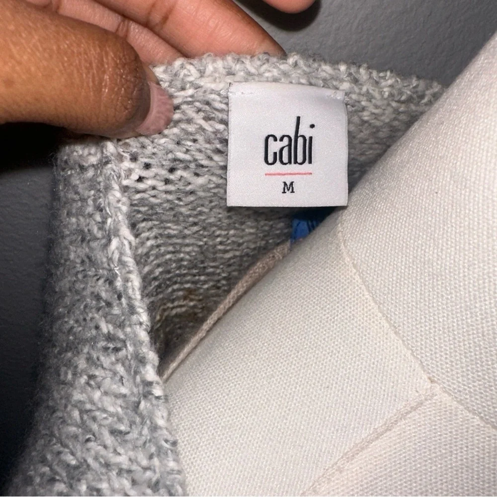 CAbi Gray and Black Patterned Cardigan